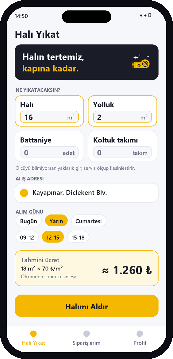 1. Talep oluştur