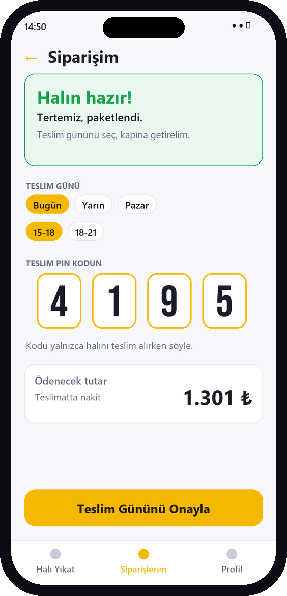 4. PIN ile teslim